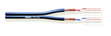 Flat balanced microphone cable 2x2x0,22