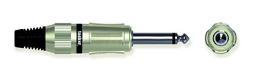 Jack Mono connector Ø 6,3 mm - Metal