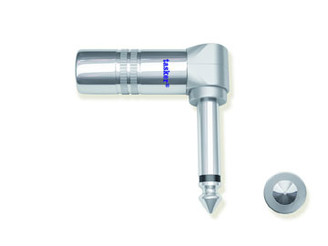 Jack Mono  Ø 6,3 mm 90° connector - Metal