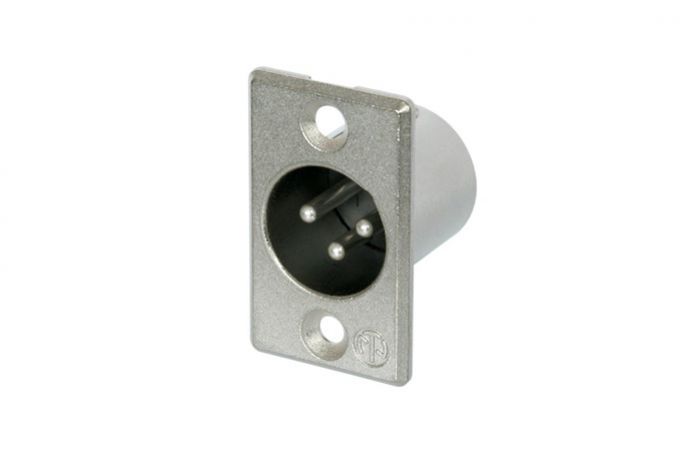 NC3MP (Tasker TN119) — Male panel XLR 3 pin with silver contacts
