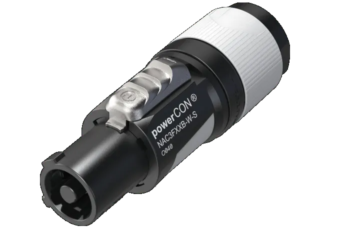 NAC3FXXB-W-S (Tasker TN054) — Connettore PowerCON power OUT 16A/250V 3 poli femmina corpo in plastica