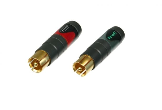 NF2C-B/2 (Tasker TN277) — Coppia di spine Phono RCA, una rossa e una nera