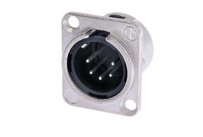 NC5MD-L-1 (Tasker TN184) — Connettore XLR 5 poli maschio da pannello con contatti argentati