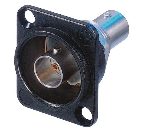 NBB75DFGB (Tasker TN454) — Black D shape female BNC 75 ohm