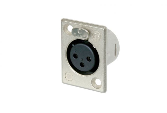NC3FP-1 (Tasker TN079) — Connettore XLR 3 poli da pannello con contatti argentati