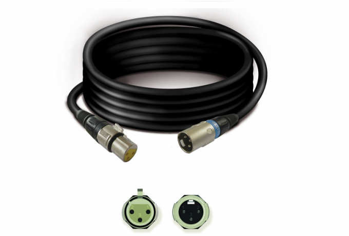 TK336 — Cablato XLR 3 Poli Maschio / XLR 3 Poli Femmina 6,0 mt