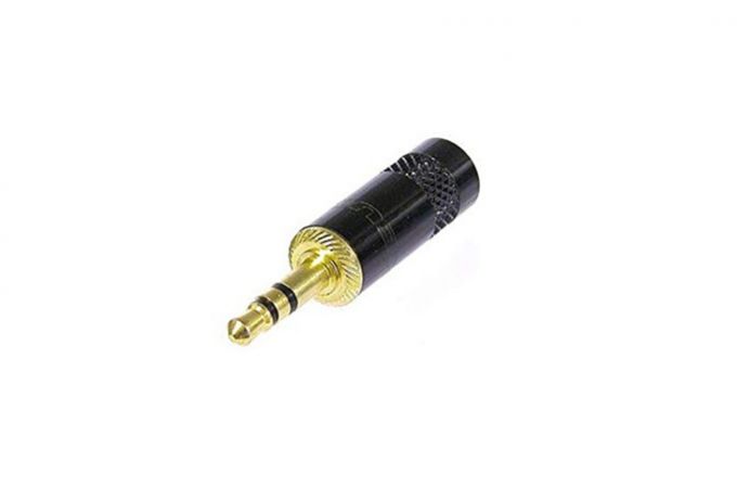 NYS231BG (Tasker ) TN405 — Jack 3,5 stereo con corpo in metallo nero e contatti dorati