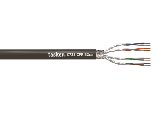 Cavo LAN Cat.7A S./F.T.P. in LSZH 4x2x0,25 mm² 