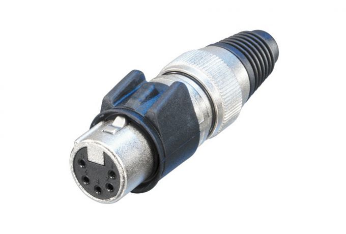 NC5FX-HD (Tasker TN179) — Female XLR 5 pin connector for heavy duty with gold contacts - IP65