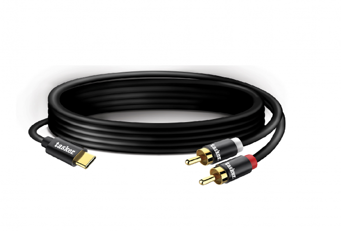 TK065 — USB C type/2 * RCA male preassembled cable