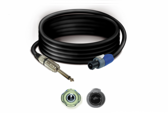 TK403 — Cavetto Jack Mono 6,3 Maschio / Speakon 2 Pin - 3,0 mt.