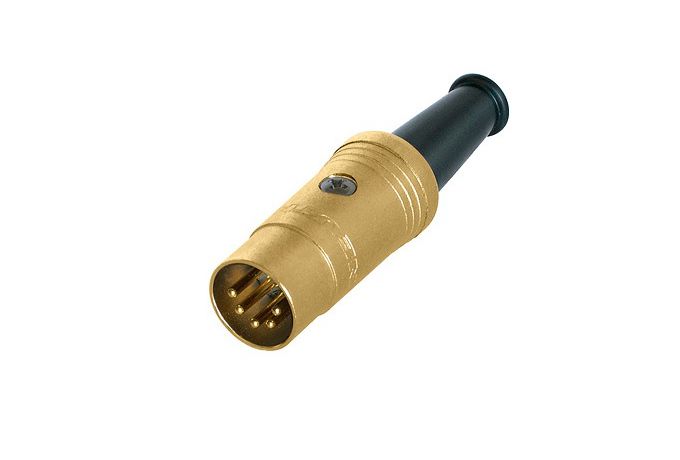 NYS322AG (Tasker TN601) — 5 pole DIN connector with gold plated body and contacts
