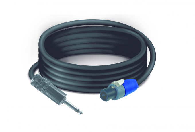 TK4212SS — Cablato audio con cavo C276 + jack mono 6.3 maschio + speakON Neutrik 2 poli - mt. 12