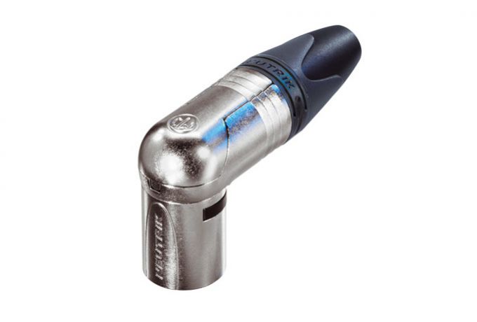 NC4MRX (Tasker TN165) — Connettore XLR 4 poli maschio ad angolo retto e contatti argentati
