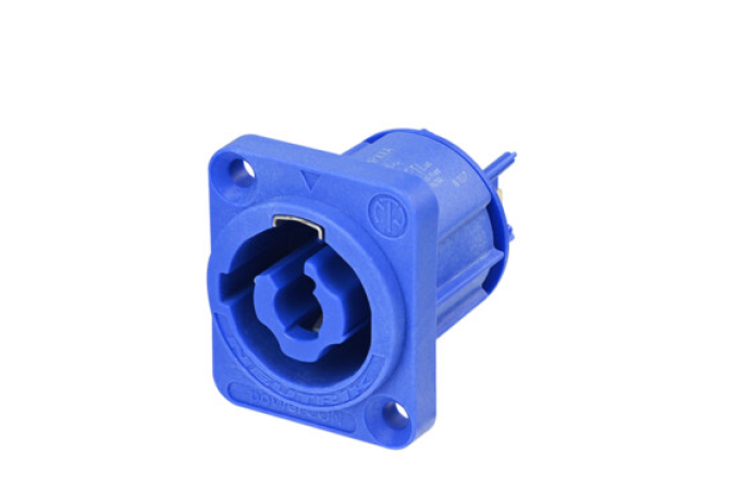NAC3MPXXA (Tasker TN045) — Connettore PowerCON power IN 16A/205V 3 poli maschio da pannello