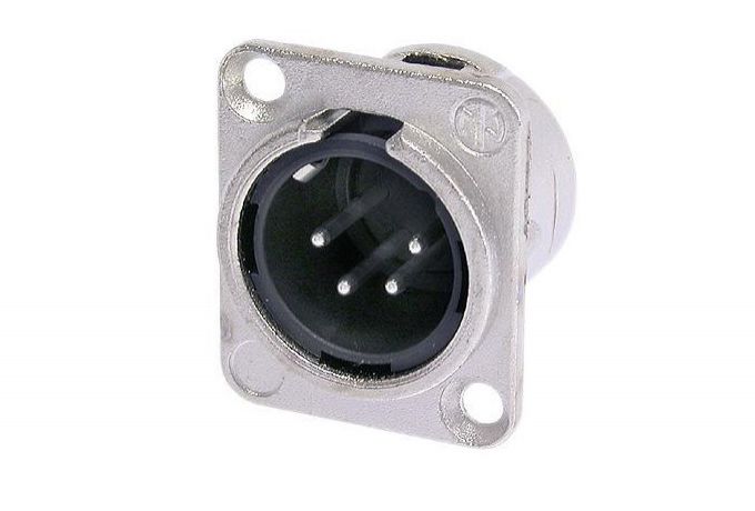 NC4MD-L-1 (Tasker TN156) — Connettore XLR 4 poli maschio da pannello con contatti argentati