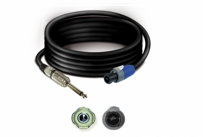 TK4012 — Cavetto Jack Mono 6,3 Maschio / Speakon 2 Pin - 12,0 mt.