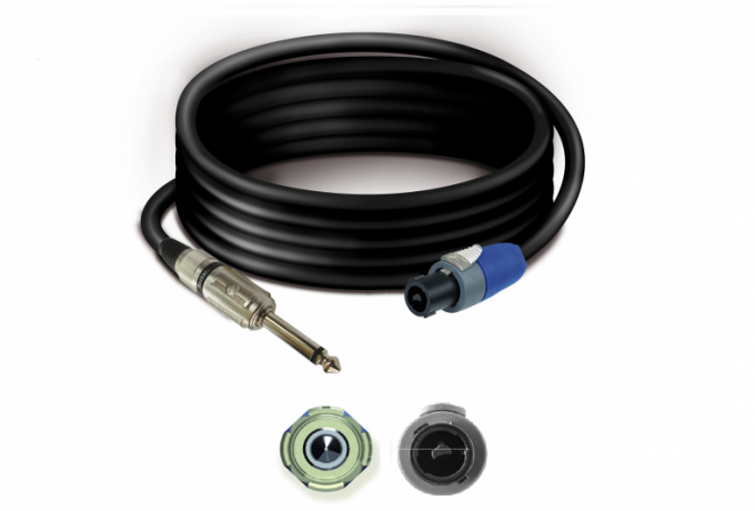TK406 — Jack Mono 6,3 Male / Speakon 2 Pin NEUTRIK premade cable - mt. 6,0