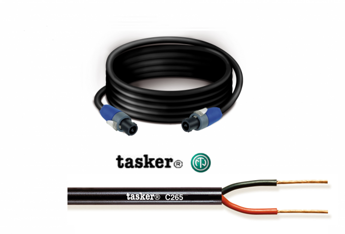 RF513 — Cablato di potenza con cavo Tasker C265 e connettori Neutrik NL2FXX-W-S da ambo i lati - mt. 3