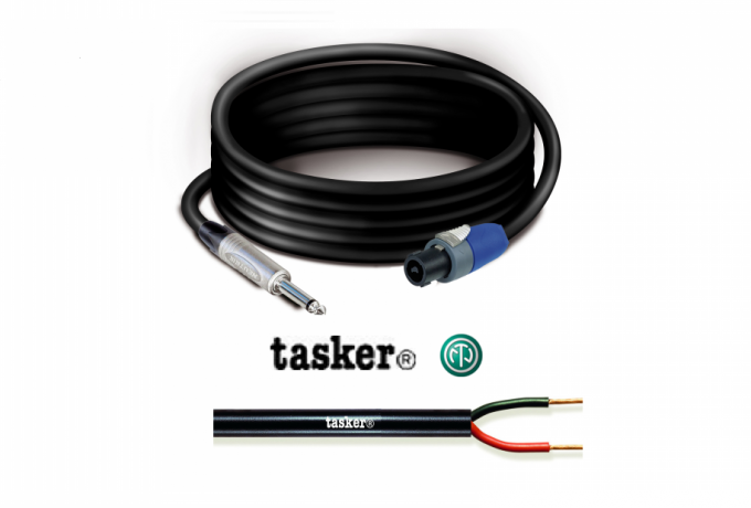 NK4012 — Jack mono 6.3 male NEUTRIK/Speakon 2 pin 30 A NEUTRIK premade cable - 12,0 mt